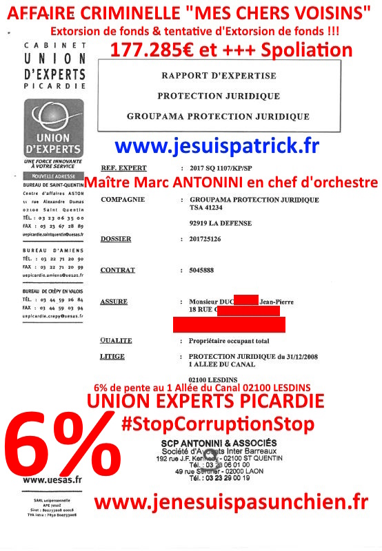 Pièce N°6c) Page 049sur134 AFFAIRE CRIMINELLE «MES CHERS VOISINS» SIGNIFICATION DE JUGEMENT, Violences, Extorsion de Fonds, Tentative Extorsion de Fonds, Maître Marc ANTONINI à l'œuvre et ce avec la bénédiction de nos Institutions www.jesuispatrick.fr