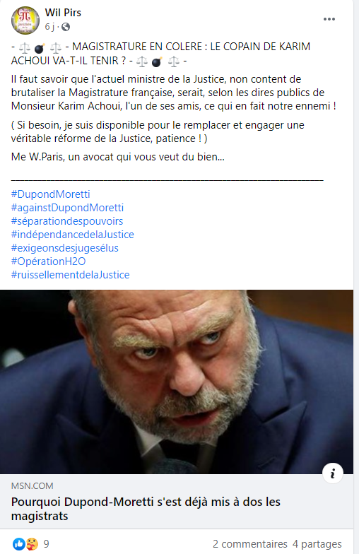 Facebook WIL PIRS Maître Wildfried PARIS AVOCAT DISSISENT Menacé de mort en FRANCE www.jesuispatrick.fr ALERTE ROUGE www.alerterouge-france.fr