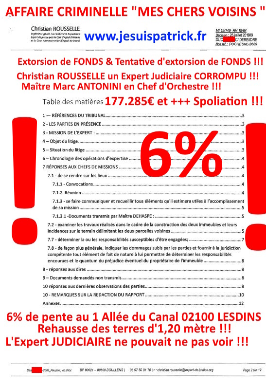 Pièce N°6c) Page 070sur134 AFFAIRE CRIMINELLE «MES CHERS VOISINS» SIGNIFICATION DE JUGEMENT, Violences, Extorsion de Fonds, Tentative Extorsion de Fonds, Maître Marc ANTONINI à l'œuvre et ce avec la bénédiction de nos Institutions www.jesuispatrick.fr