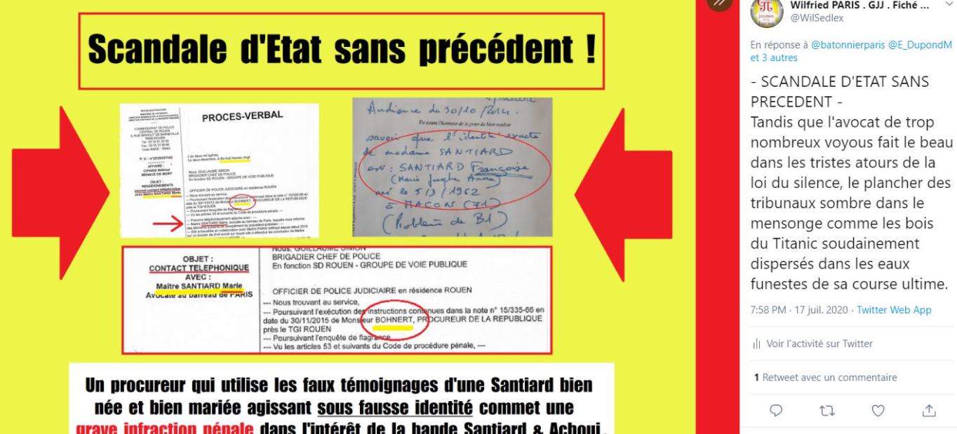 Facebook WIL PIRS Maître Wildfried PARIS AVOCAT DISSISENT Menacé de mort en FRANCE www.jesuispatrick.fr ALERTE ROUGE www.alerterouge-france.fr