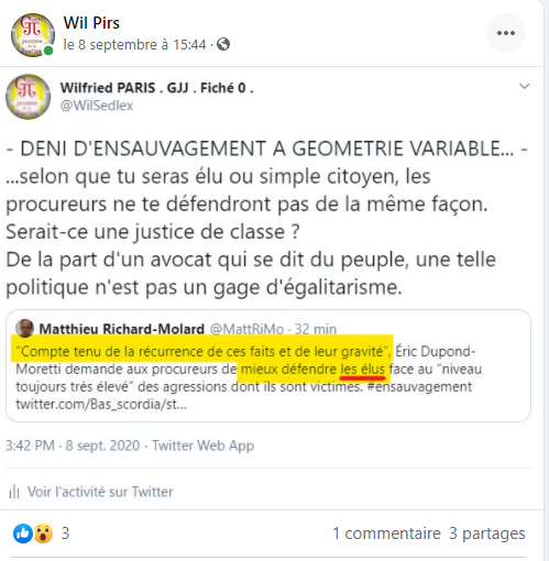 Facebook WIL PIRS Maître Wildfried PARIS AVOCAT DISSISENT Menacé de mort en FRANCE www.jesuispatrick.fr ALERTE ROUGE www.alerterouge-france.fr