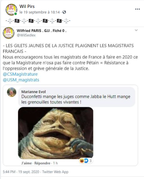 Facebook WIL PIRS Maître Wildfried PARIS AVOCAT DISSISENT Menacé de mort en FRANCE www.jesuispatrick.fr ALERTE ROUGE www.alerterouge-france.fr