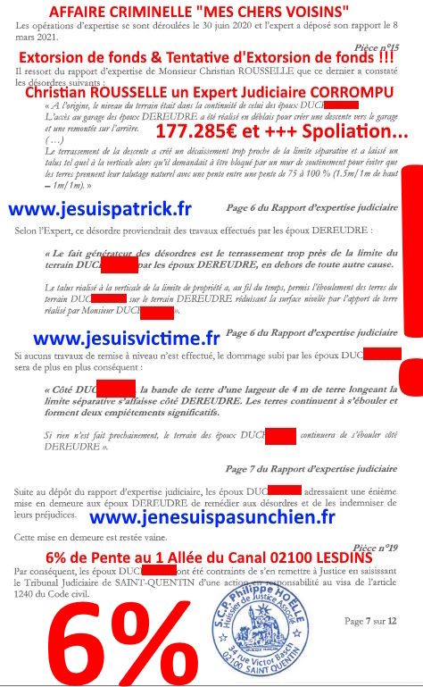 Pièce N°6c) Page 007sur134 AFFAIRE CRIMINELLE «MES CHERS VOISINS» SIGNIFICATION DE JUGEMENT, Violences, Extorsion de Fonds, Tentative Extorsion de Fonds, Maître Marc ANTONINI à l'œuvre et ce avec la bénédiction de nos Institutions www.jesuispatrick.fr