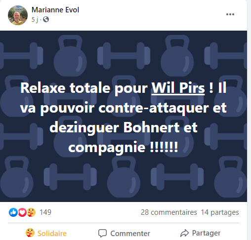 Facebook WIL PIRS Maître Wildfried PARIS AVOCAT DISSISENT Menacé de mort en FRANCE www.jesuispatrick.fr ALERTE ROUGE www.alerterouge-france.fr