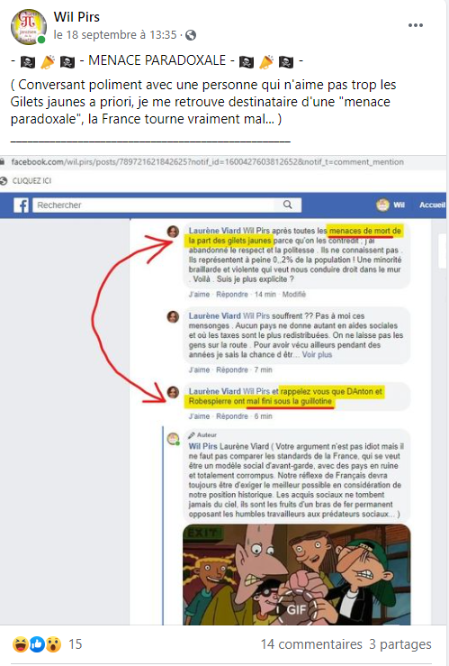 Facebook WIL PIRS Maître Wildfried PARIS AVOCAT DISSISENT Menacé de mort en FRANCE www.jesuispatrick.fr ALERTE ROUGE www.alerterouge-france.fr