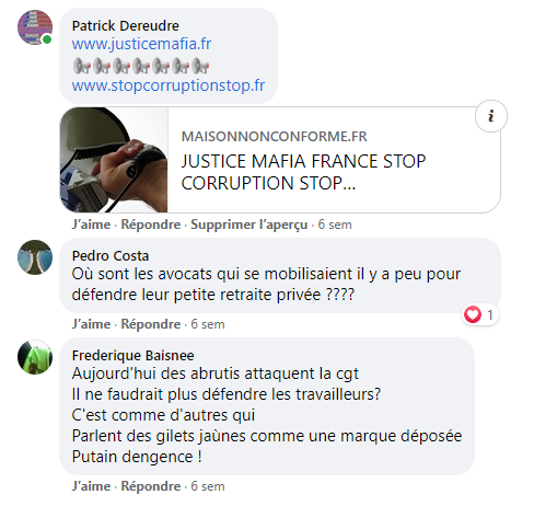 Facebook WIL PIRS Maître Wildfried PARIS AVOCAT DISSISENT Menacé de mort en FRANCE www.jesuispatrick.fr ALERTE ROUGE www.alerterouge-france.fr