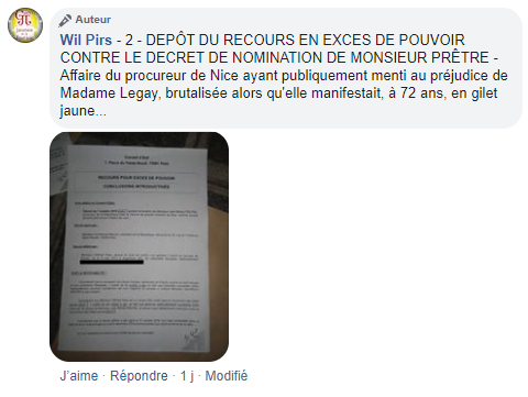 Facebook WIL PIRS Maître Wildfried PARIS AVOCAT DISSISENT Menacé de mort en FRANCE www.jesuispatrick.fr ALERTE ROUGE www.alerterouge-france.fr