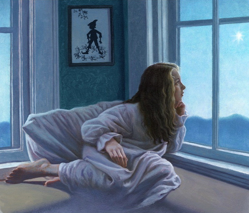Сон люди в окнах. Художник рут Сандерсон картины. Ruth Sanderson иллюстрации. Девушка у окна картина.