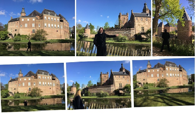 25 Kilometer südöstlich der niederländischen Großstadt Arnheim, 4 Kilometer westlich der Grenzlinie Deutschland/Niederlande: Kasteel (Schloss) Huis Bergh...