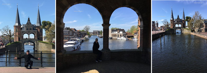 Dieses mit Sandstein verzierte Ziegelgebäude schützte einst kostbare Ladungen wie Tee und Prokat: Waaterpoort bzw. Watergate, am ehemaligen Hafeneingang von Sneek...