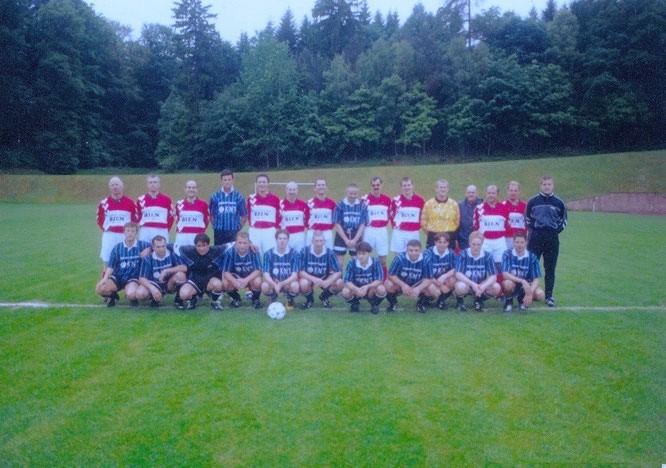 Just before one of our matches against VfB Oberndorf (in Oberndorf)...