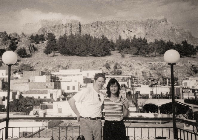 Akropolis von Lindos, Rhodos (36° 5′ 30″ N, 28° 5′ 10″ E), mit Xenia Thalia 