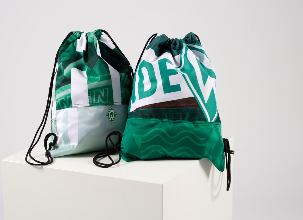Upcycling Sportbeutel für den "SV Werder Bremen"