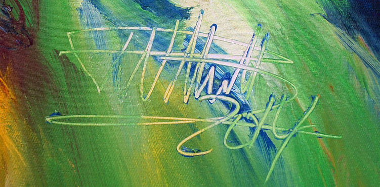 signature of the artist Peter Nottrott and year of creation