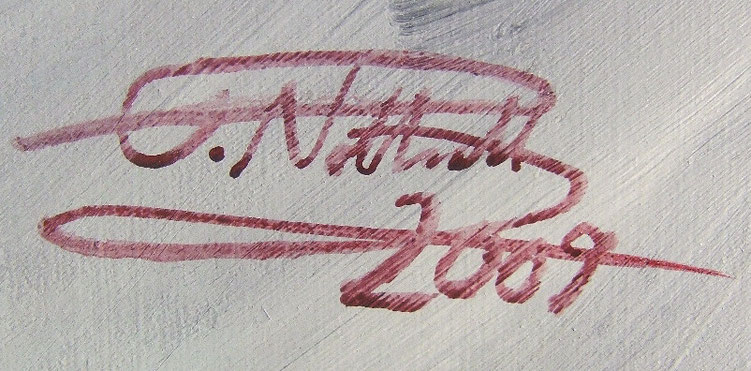 Signature of the artist Peter Nottrott and year of creation: 2009