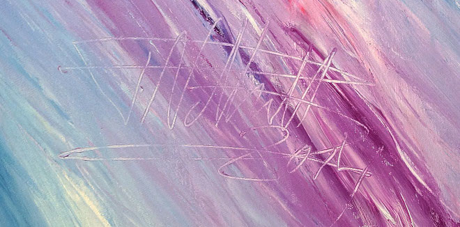Signature of the artist Peter Nottrott and year of creation