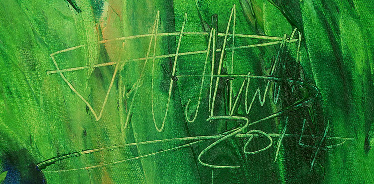 signature of the artist Peter Nottrott and year of creation: 2014