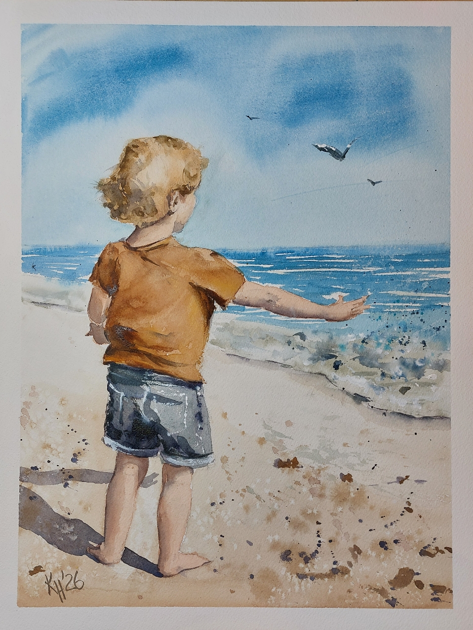 "Kleiner Wellenbeschwörer" 50x60 cm