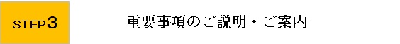 steo3 重要事項のご説明・ご案内