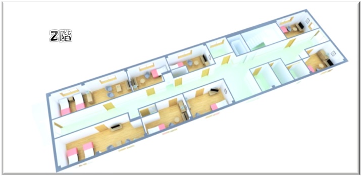 入居部屋などの２階見取り図