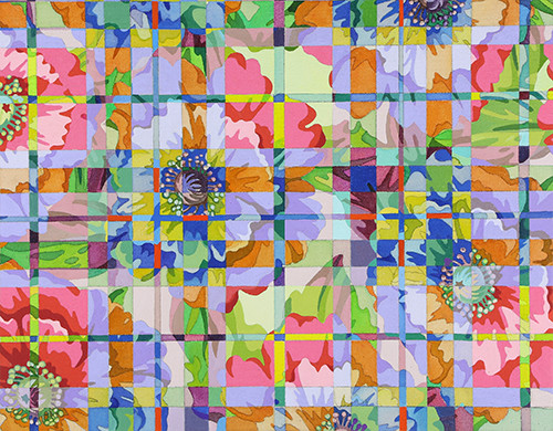 パターン　　アクリル・綿布・パネル 　410 x 318 mm / Pattern   Acrylic,cotton and panel
