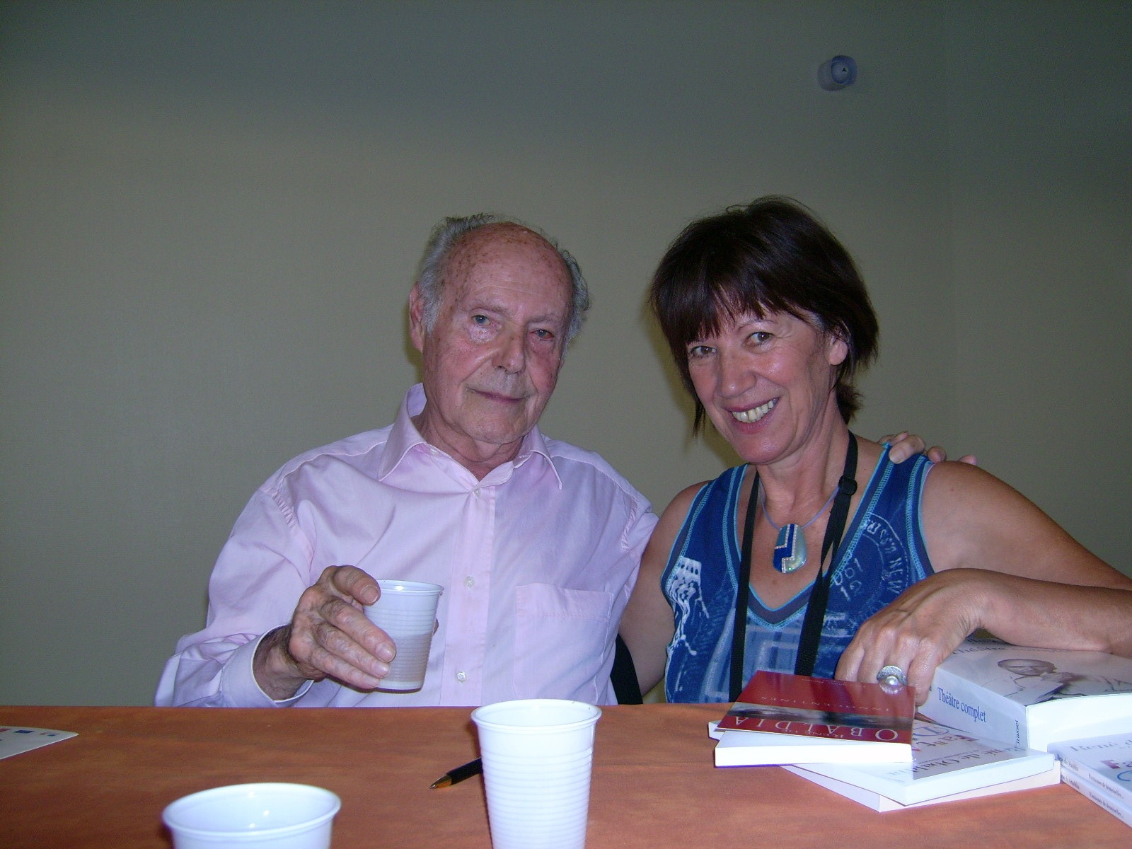 Avec René de Obaldia, Lombez 2007