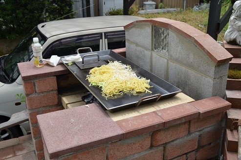 鉄板プレス料理鉄板プレス・極厚鉄板　お祭り屋台サイズ