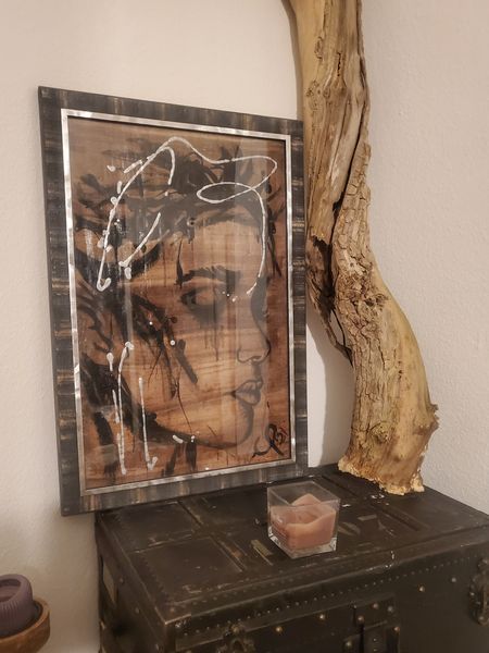 "Nr. 1" in 40x60 cm, Acryl auf Holz mit einem passendem Holz-Bilderrahmen (Preis auf Anfrage) 