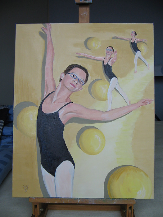 Ballet rond 40x50 cm 2005 ntk