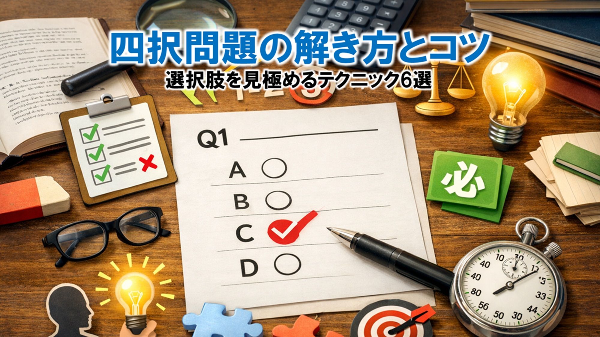 【保存版】四択問題の解き方とコツ｜選択肢を見極めるテクニック6選
