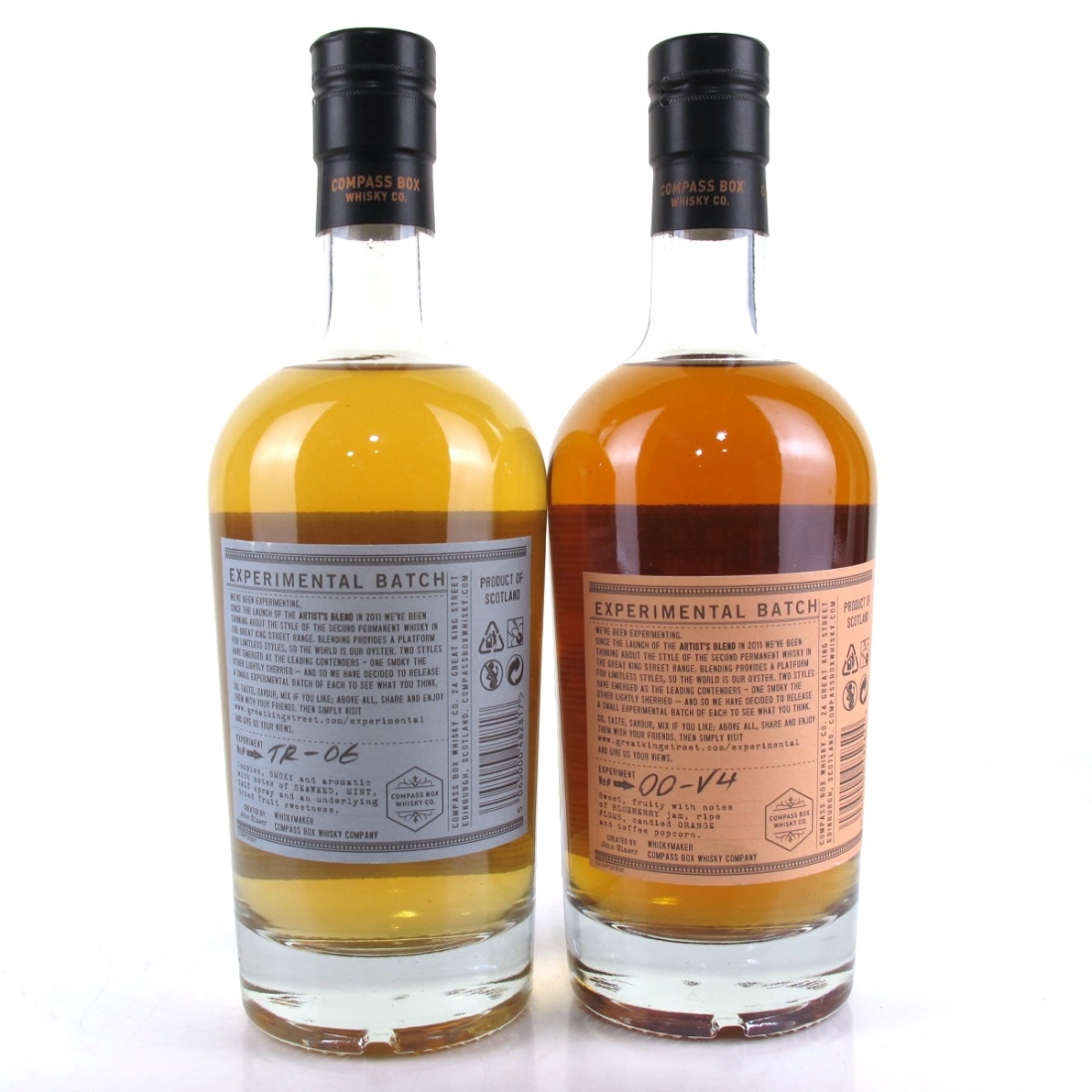 COMPASS BOX ARTIST'S BLEND vs GLASGOW BLEND