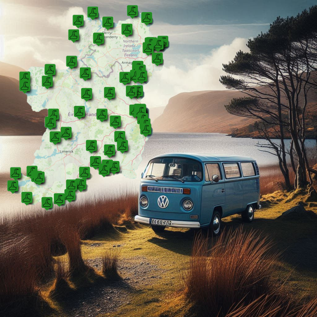 CARTE INTERCATIVE DES WHISKEYS IRLANDAIS