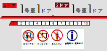 ▲ホームドアのステッカー