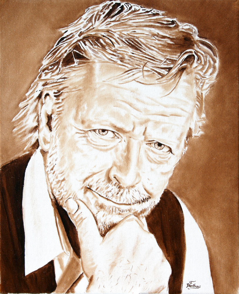 Renaud, monochrome sur toile:  46 cm x 38 cm