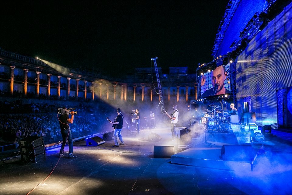 Sul palco dell'Arena Sferisterio per Musicultura, con Simone Cicconi