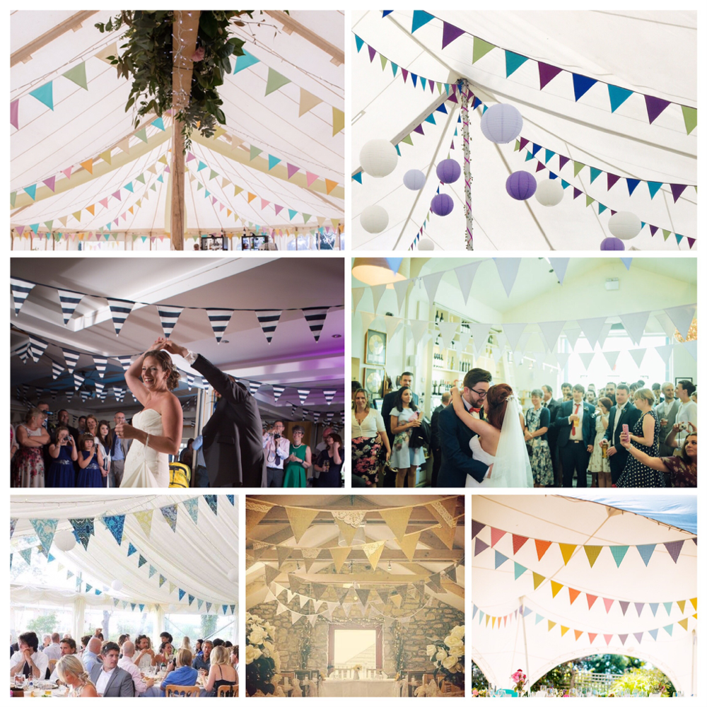 Just a few styles of bunting available from the Funky Flags Bunting hire range