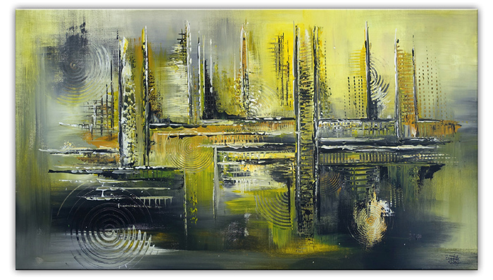 Bremen Jurgen Gautier Prasentiert Sein Acrylbild Alles Im Lot Bremen