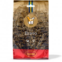 Husse bravo is een perfect trainingssnoepje. Het is zacht en gebaseerd op lamsvlees en glutenvrij