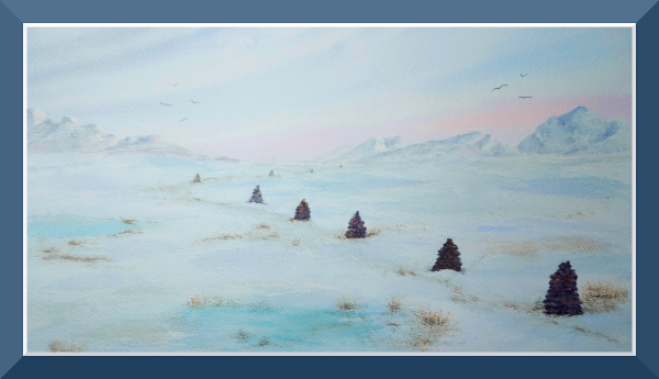 Highland in Iceland, 25 x 48cm