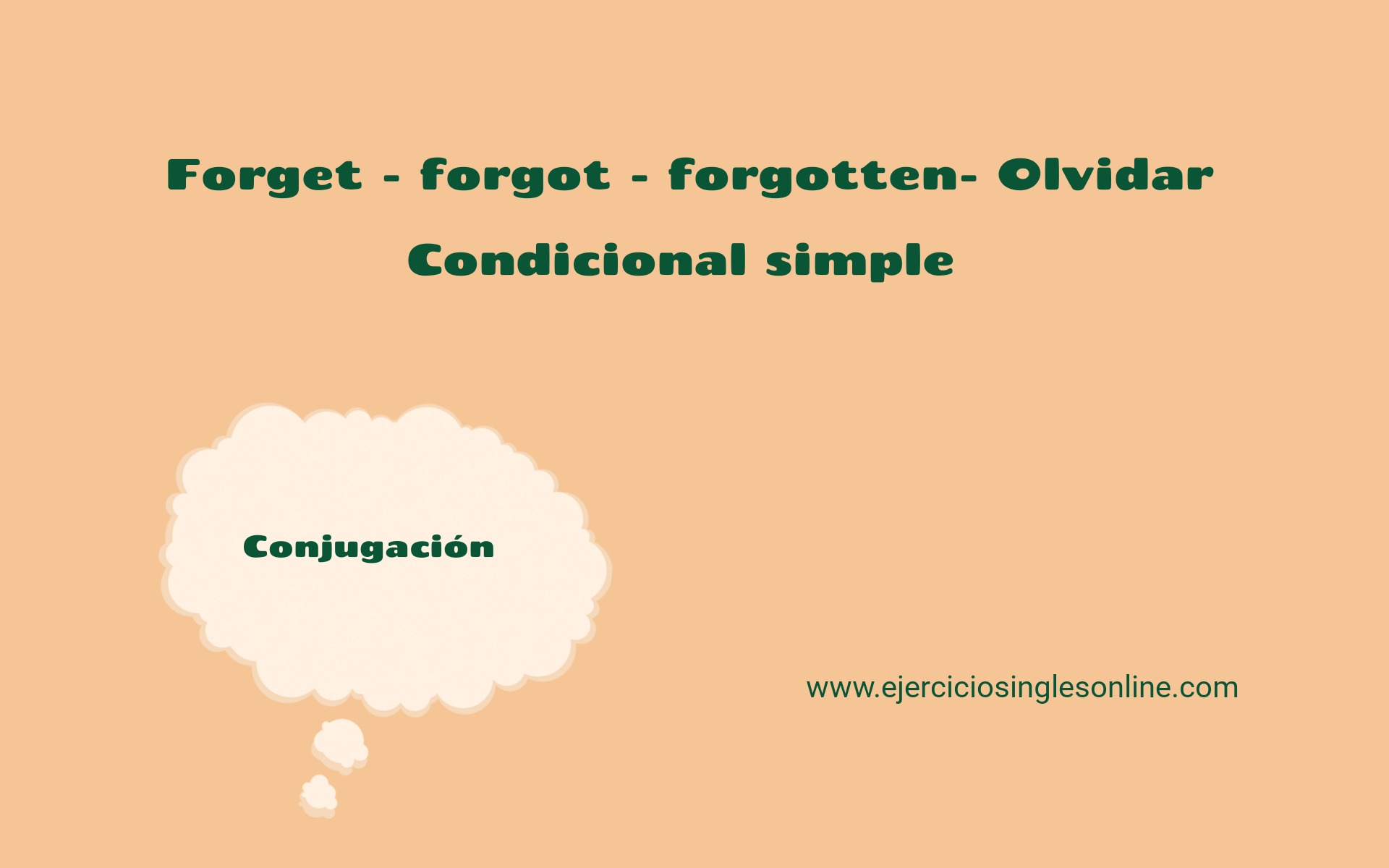 Forget - Condicional simple - Conjugación