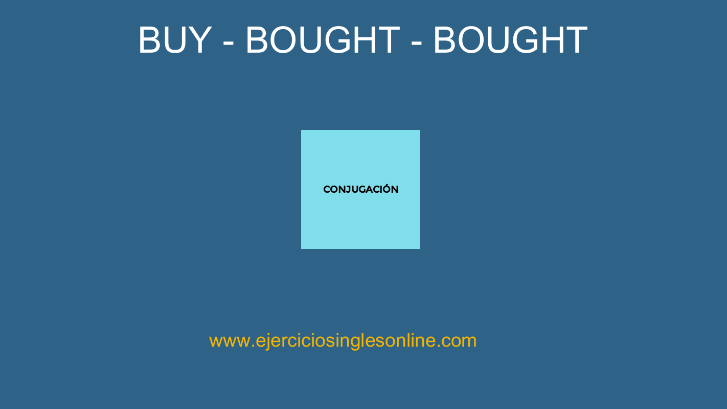 Buy - Presente continuo - Conjugación