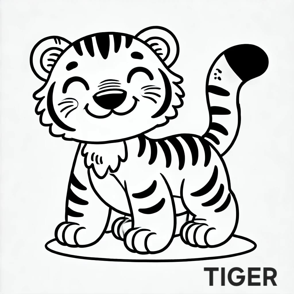 Dibujos en inglés - Tiger (Tigre)