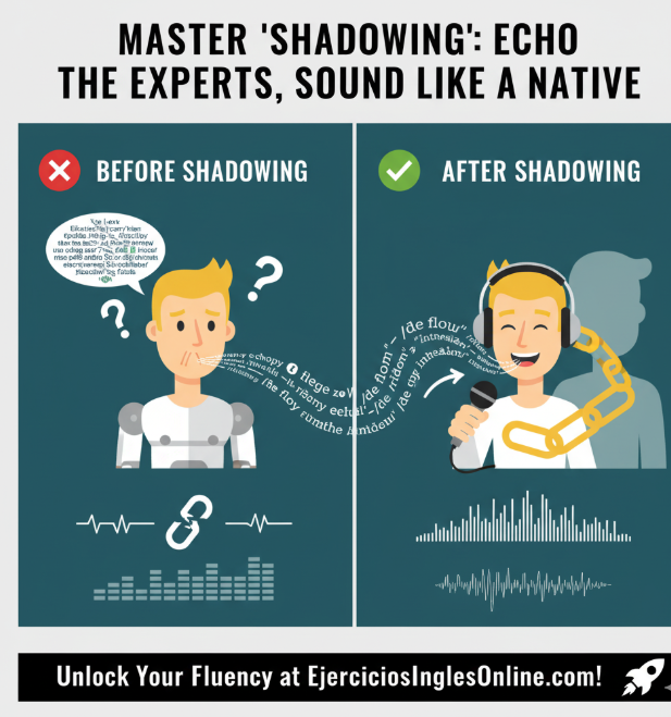 La Técnica "Shadowing": Cómo Hablar Inglés como si fueras un Espejo del Nativo