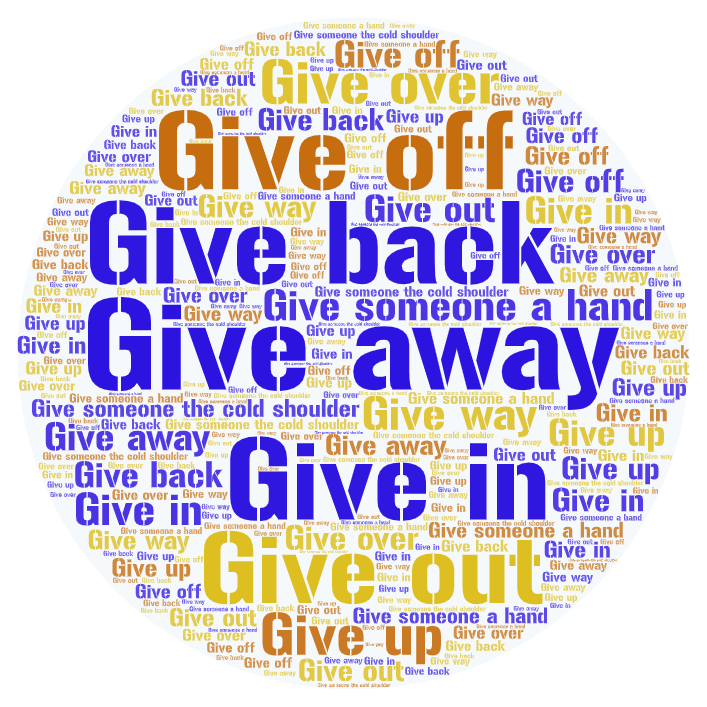 Phrasal verbs con GIVE en inglés