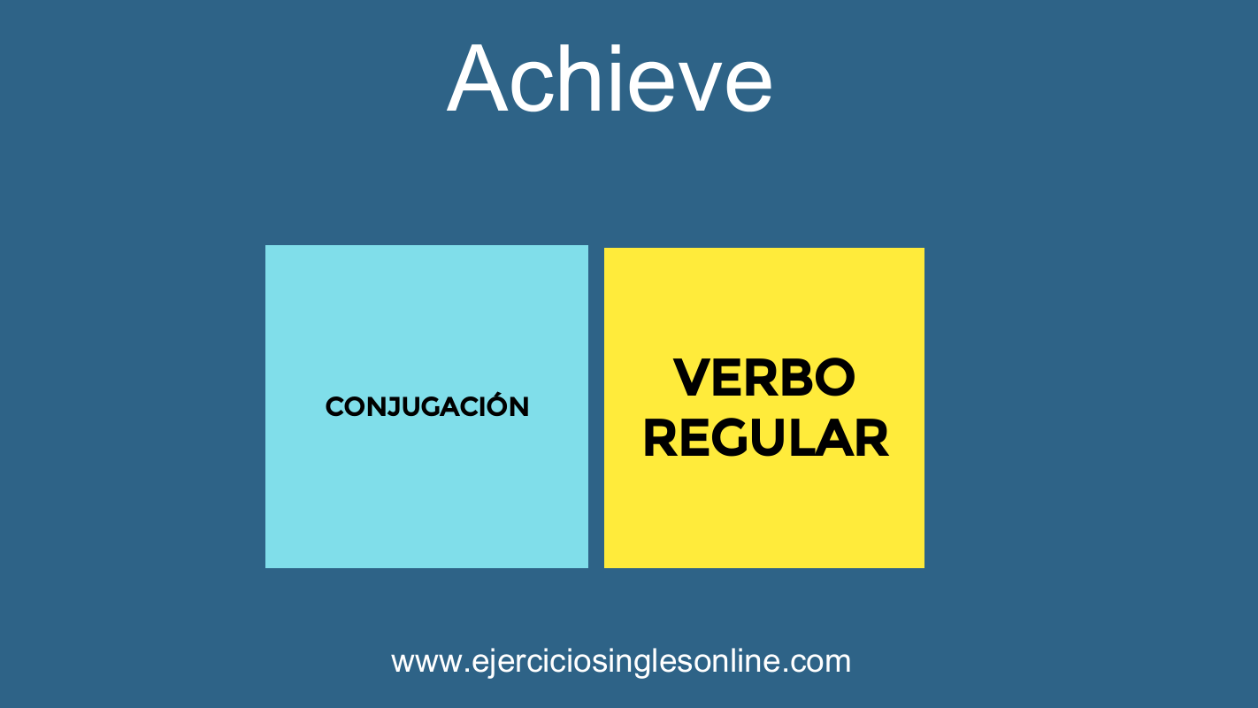 "Achieve" en inglés - Conjugación