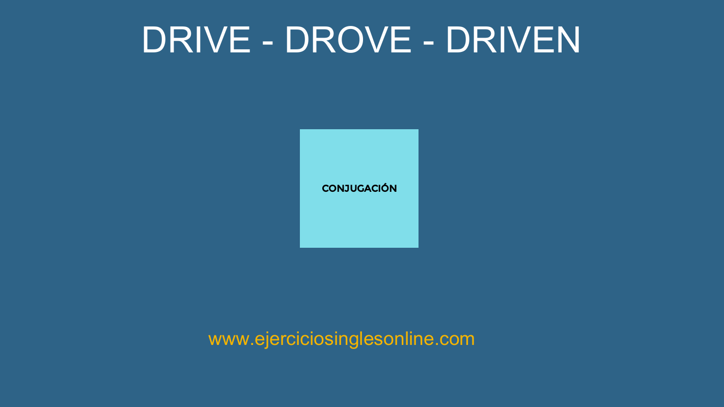 Drive - Presente continuo - Conjugación