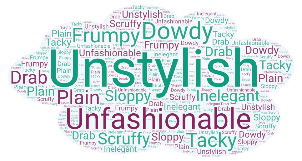 Stylish (Elegante) - Antónimos en inglés.