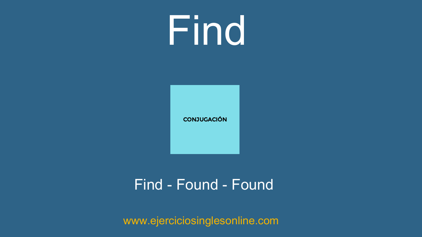 Find - Conjugación