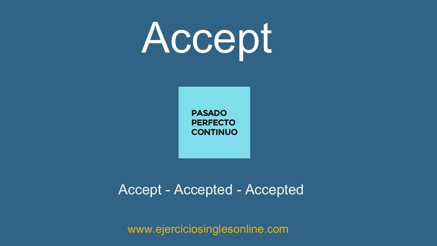 Accept - Pasado perfecto continuo - Conjugación
