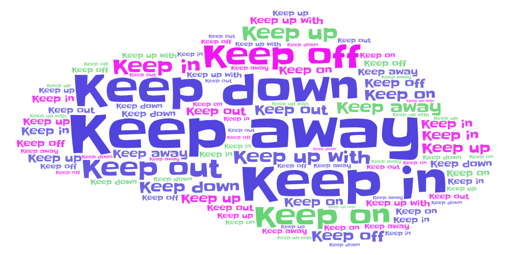 Phrasal verbs con keep en inglés Ejercicios inglés online